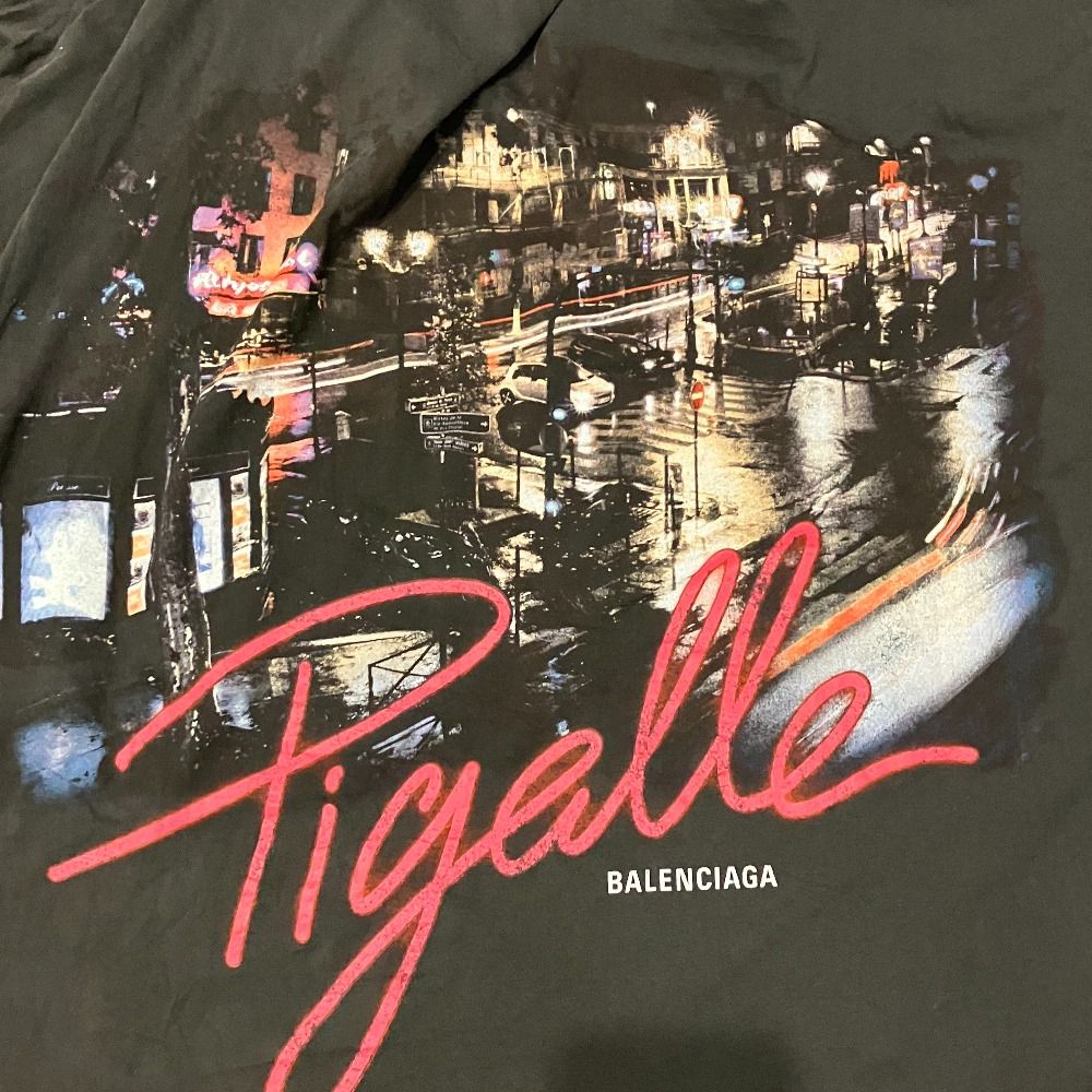 Balenciaga Year Pigalle Transfer Print Oversize T-Shirt L Black — view 3
