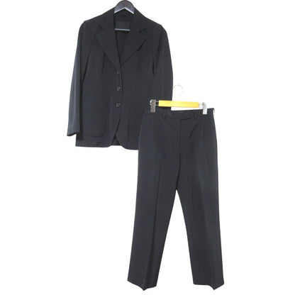 Prada Tailored Jacket Trousers Pants Suit Set 42 40 Black