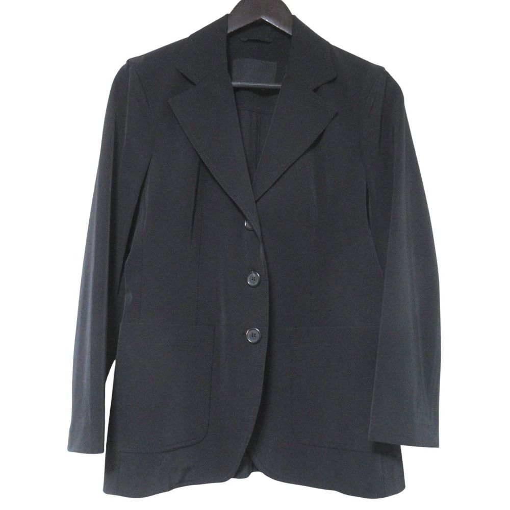 Prada Tailored Jacket Trousers Pants Suit Set 42 40 Black — view 2