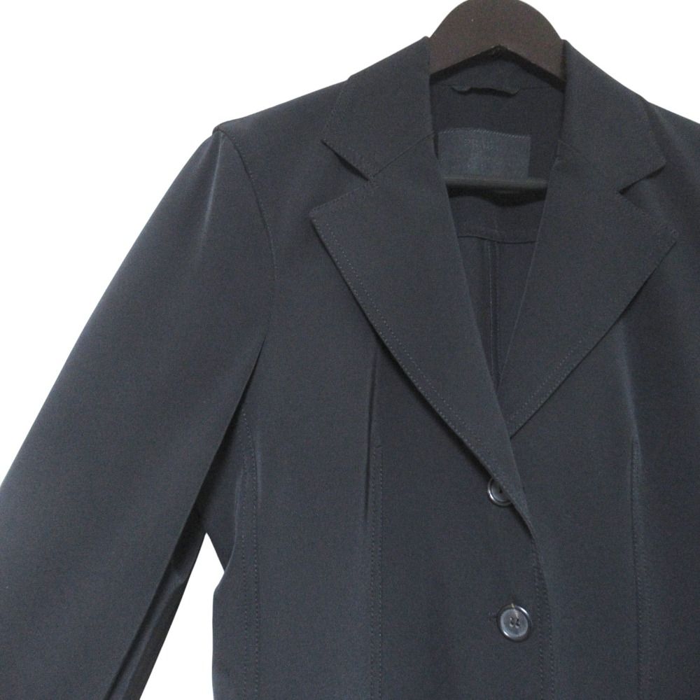 Prada Tailored Jacket Trousers Pants Suit Set 42 40 Black — view 4