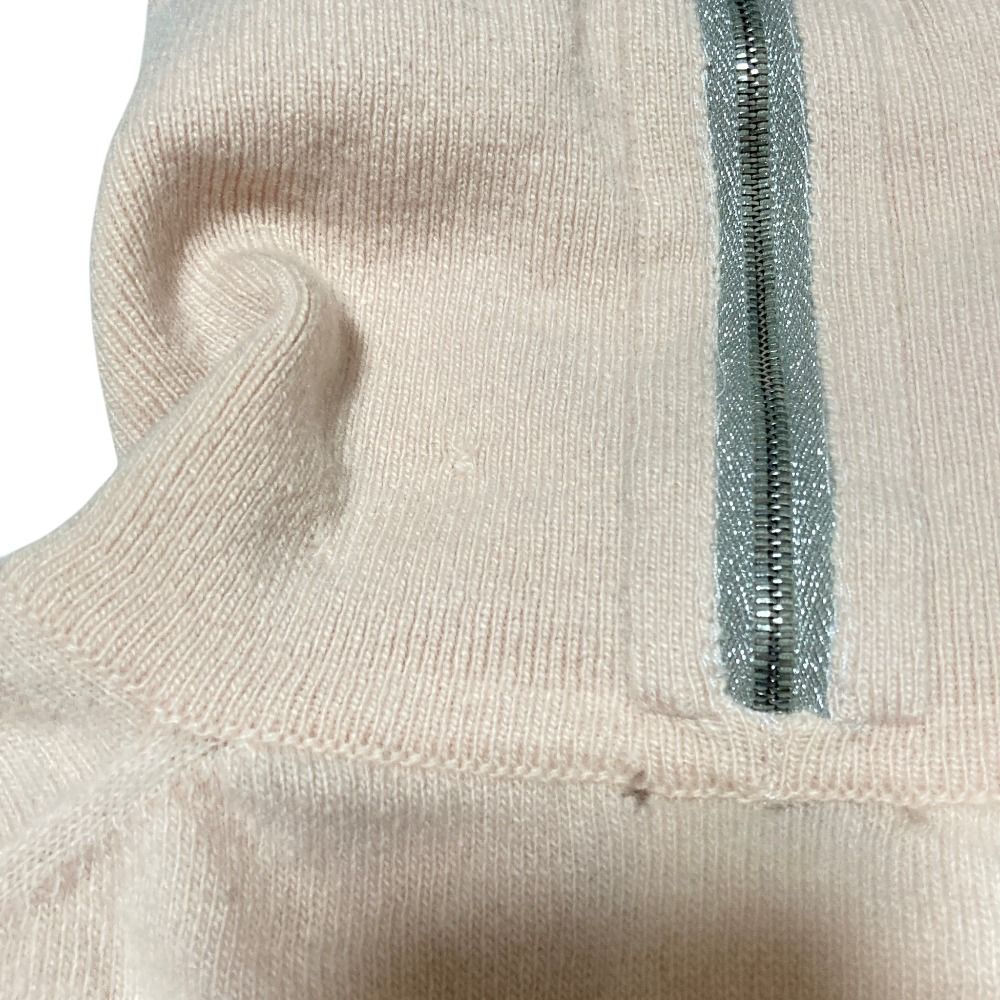 Chanel High Neck Zip Knit Sweater 36 Pink — view 9