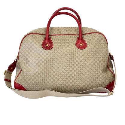 Celine Macadam Pattern 2-Way Boston Bag Beige