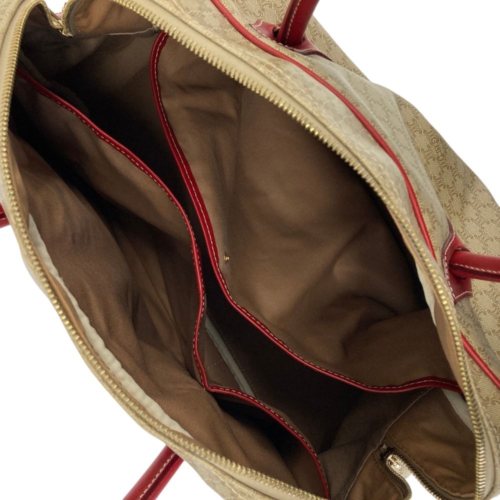 Celine Macadam Pattern 2-Way Boston Bag Beige — view 5