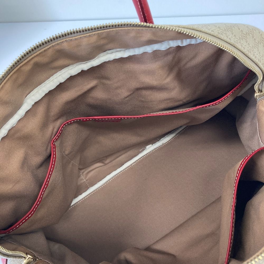 Celine Macadam Pattern 2-Way Boston Bag Beige — view 7