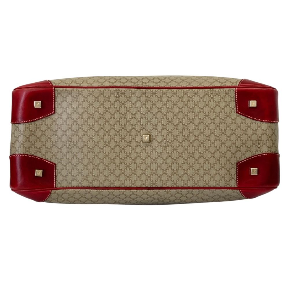 Celine Macadam Pattern 2-Way Boston Bag Beige — view 3