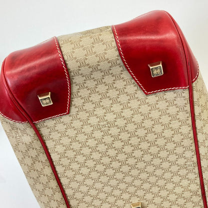 Celine Macadam Pattern 2-Way Boston Bag Beige — view 9