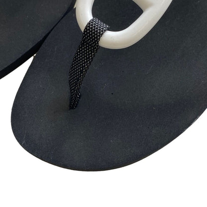 Hermes Caranella Chaine D'ancre Beach Sandals Around Black — view 5