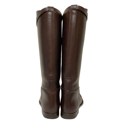Hermes Kelly Jumping Boots Long 36.5 Brown — view 3