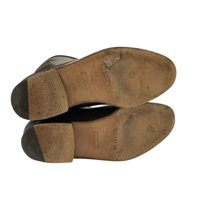 Hermes Kelly Jumping Boots Long 36.5 Brown — view 5