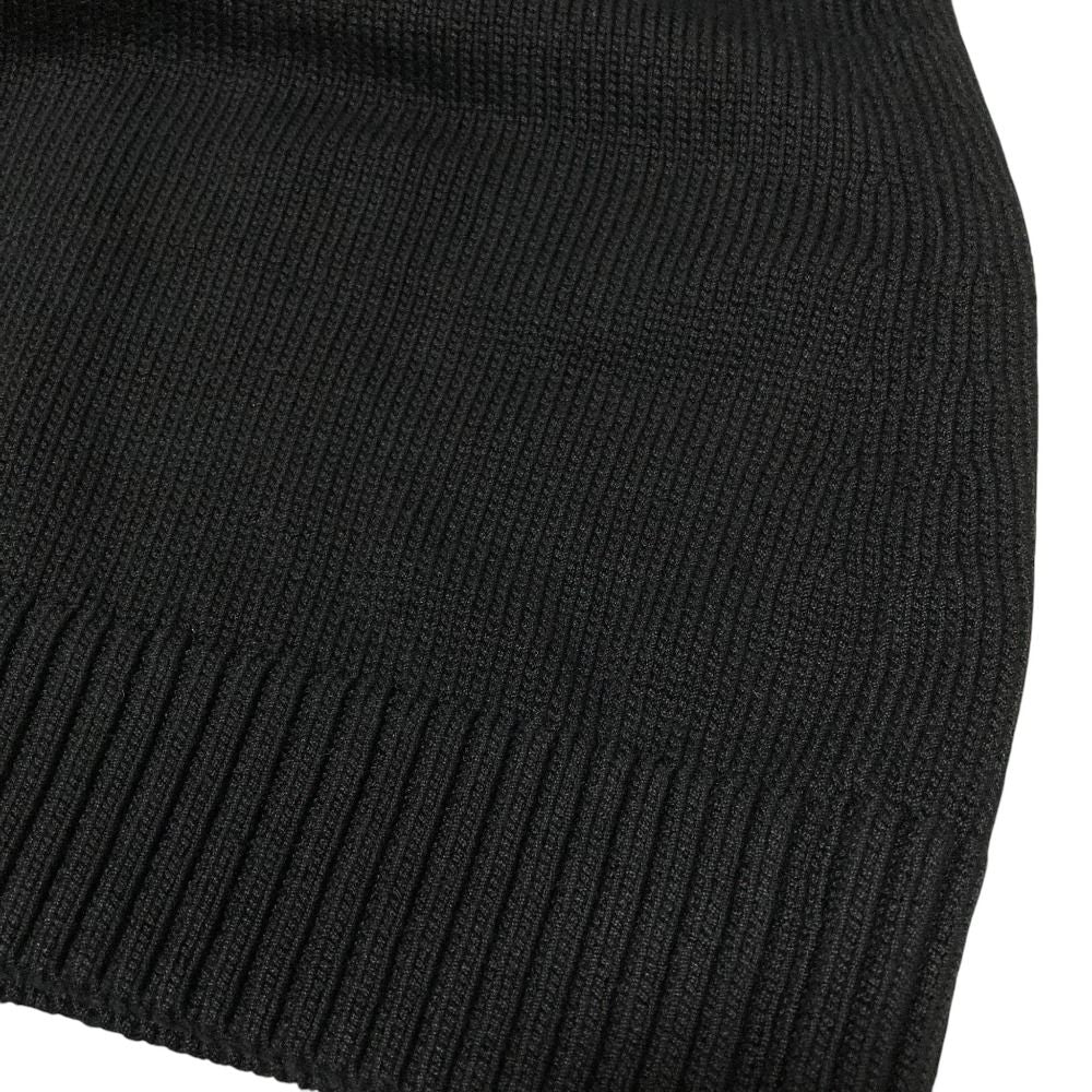 Prada Logo Embroidery Cotton Knit Mini Dress 36 Black White — view 7