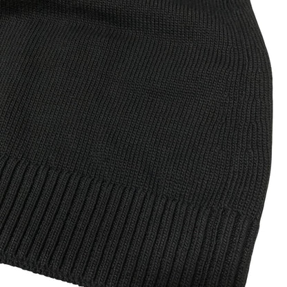 Prada Logo Embroidery Cotton Knit Mini Dress 36 Black White — view 7
