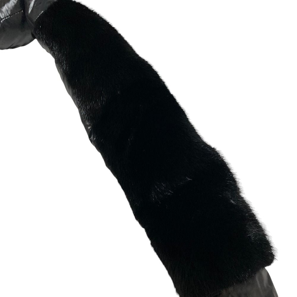 Moncler Sciarpa Mixed Fur Docking Down Jacket Scarf Black — view 5