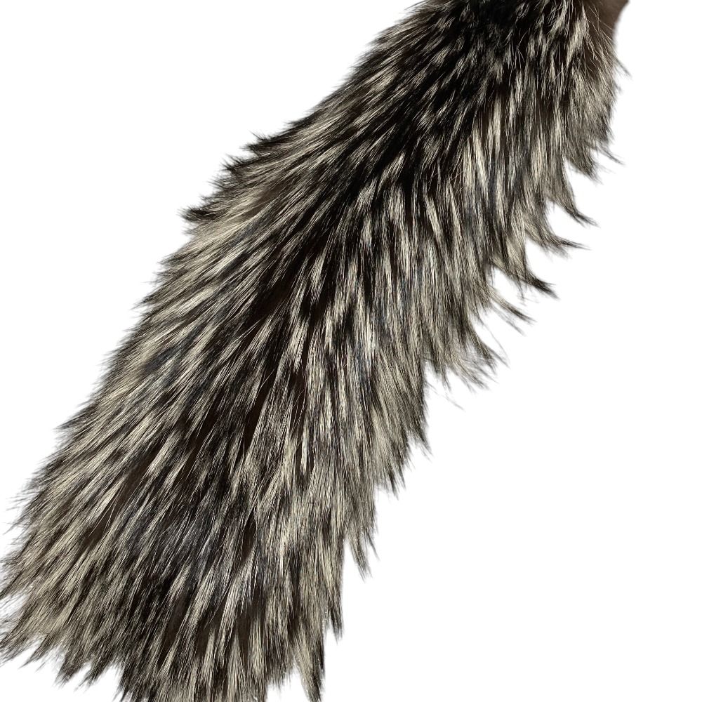 Moncler Sciarpa Mixed Fur Docking Down Jacket Scarf Black — view 3
