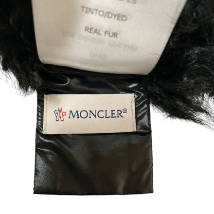 Moncler Sciarpa Mixed Fur Docking Down Jacket Scarf Black — view 7