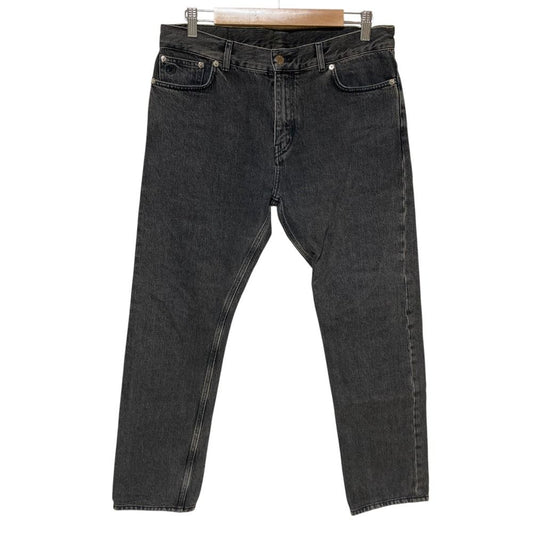 Louis Vuitton Monogram Logo Patch Denim Pants 32 Gray