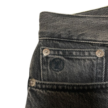 Louis Vuitton Monogram Logo Patch Denim Pants 32 Gray — view 4