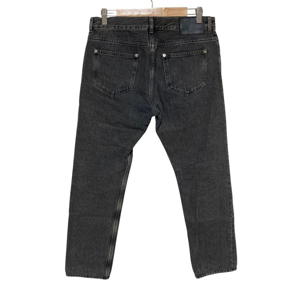 Louis Vuitton Monogram Logo Patch Denim Pants 32 Gray — view 2