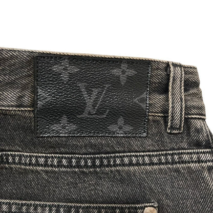 Louis Vuitton Monogram Logo Patch Denim Pants 32 Gray — view 6