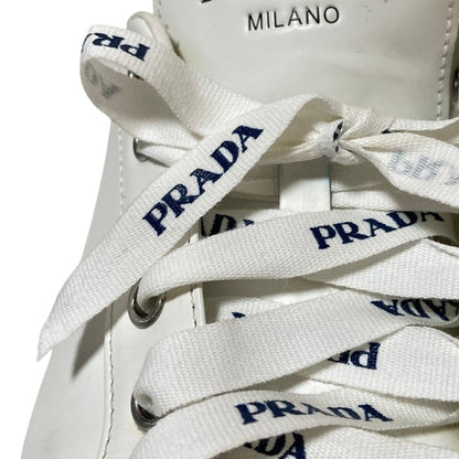 Prada Leather Low Cut Sneakers 37 White — view 9