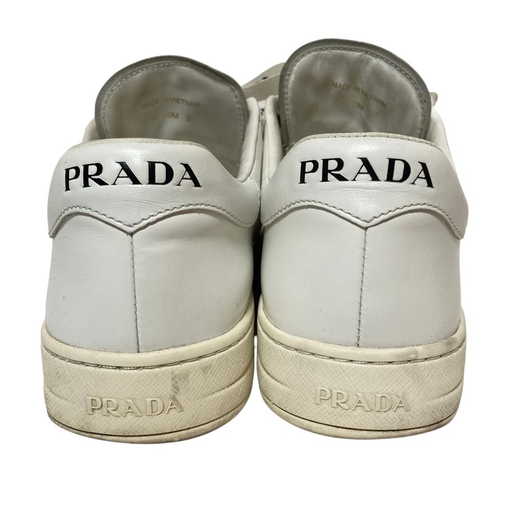 Prada Leather Low Cut Sneakers 37 White — view 3