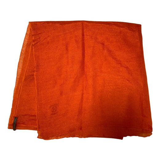 Hermes Cashmere Silk Shawl Orange Scarf