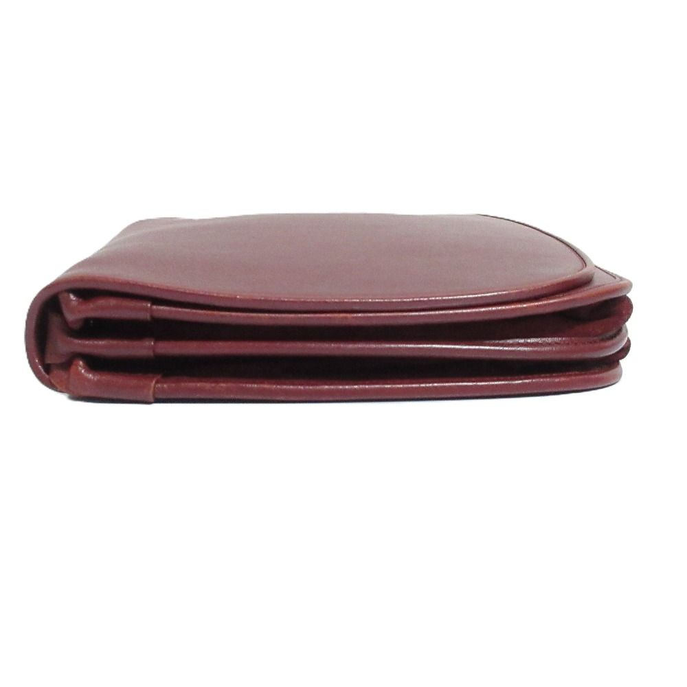 Cartier Must Line Leather Shoulder Bag Bordeaux — view 4