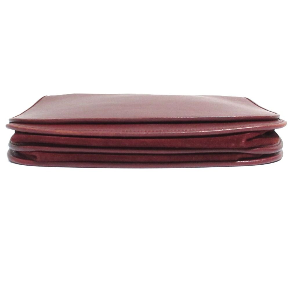 Cartier Must Line Leather Shoulder Bag Bordeaux — view 5