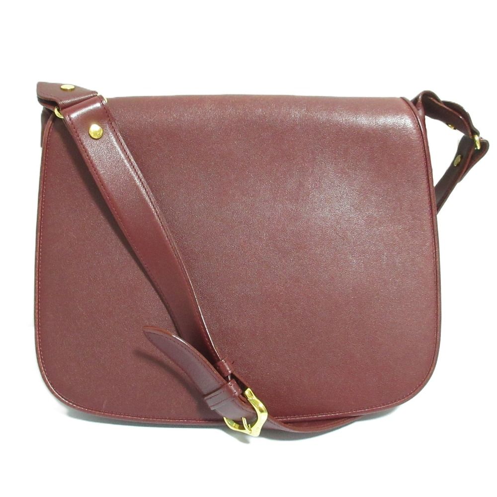 Cartier Must Line Leather Shoulder Bag Bordeaux