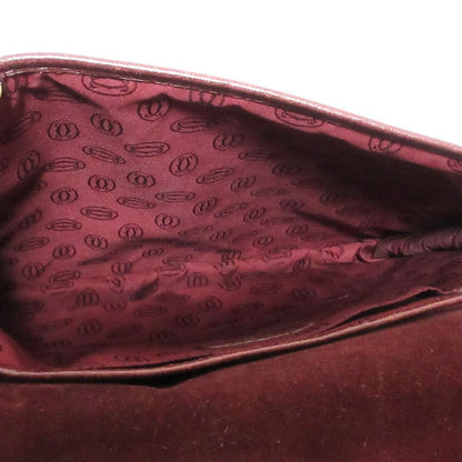 Cartier Must Line Leather Shoulder Bag Bordeaux — view 9