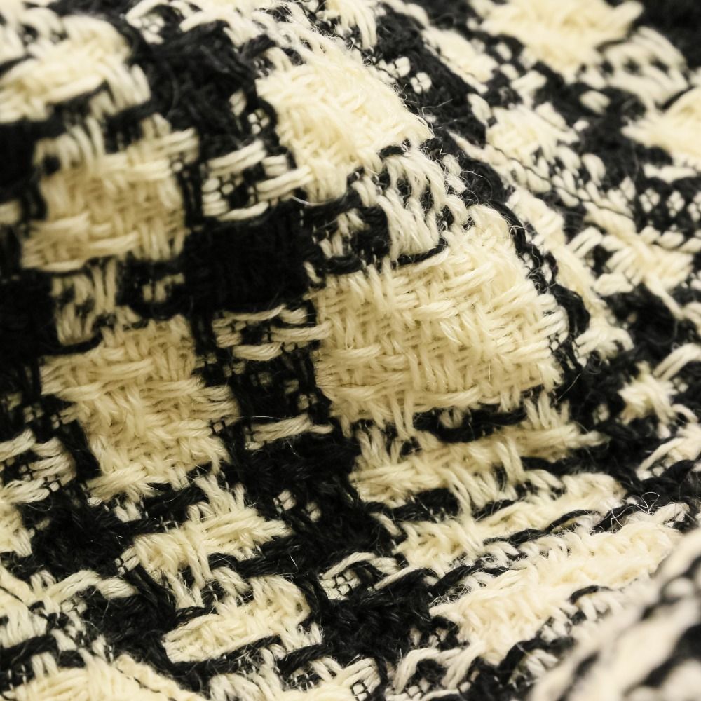 Louis Vuitton Mohair Blend Rib Knit Tweed Mini Dress 34 Black Ivory — view 7
