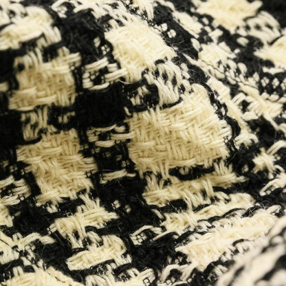 Louis Vuitton Mohair Blend Rib Knit Tweed Mini Dress 34 Black Ivory — view 7