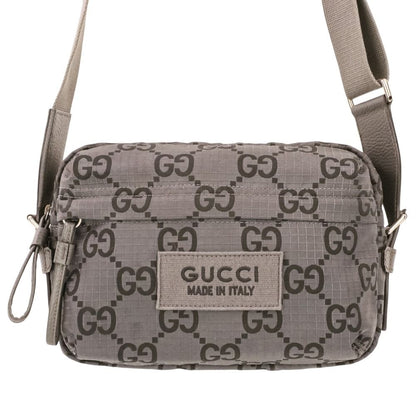 Gucci Econylon GG Polyester Shoulder Bag Gray — view 3