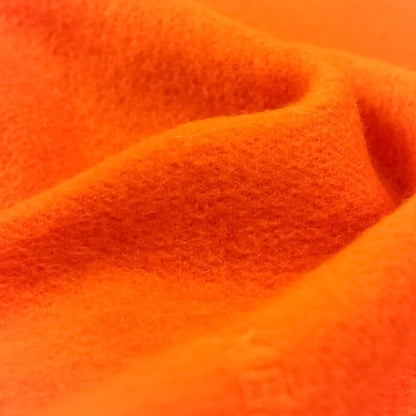 Hermes Cashmere Wool Fringe Large Shawl Scarf Orange — view 3