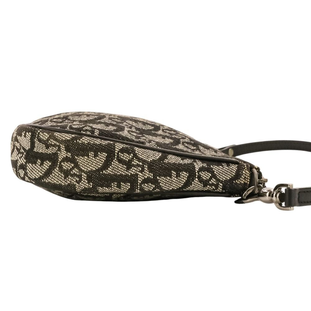 Dior Vintage Trotter Saddle Bag Pouch Black Gray — view 3