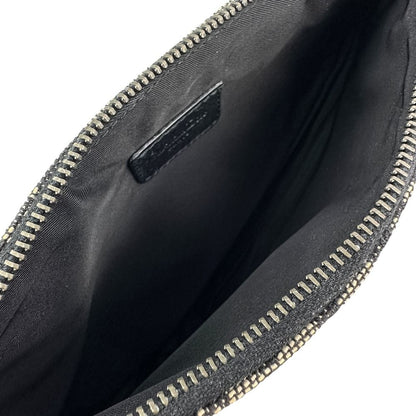 Dior Vintage Trotter Saddle Bag Pouch Black Gray — view 7