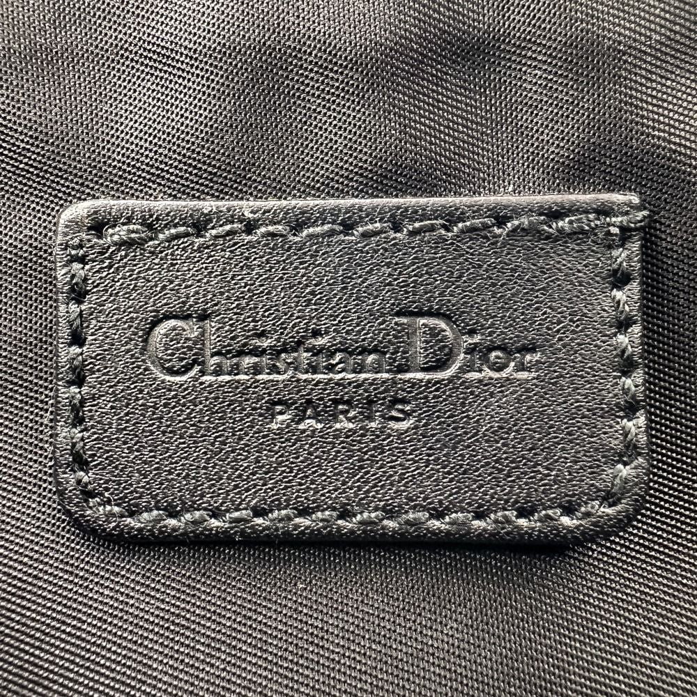 Dior Vintage Trotter Saddle Bag Pouch Black Gray — view 9