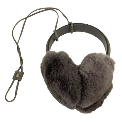 Gucci Guccissima Neck Strap Ear Muffs Gray