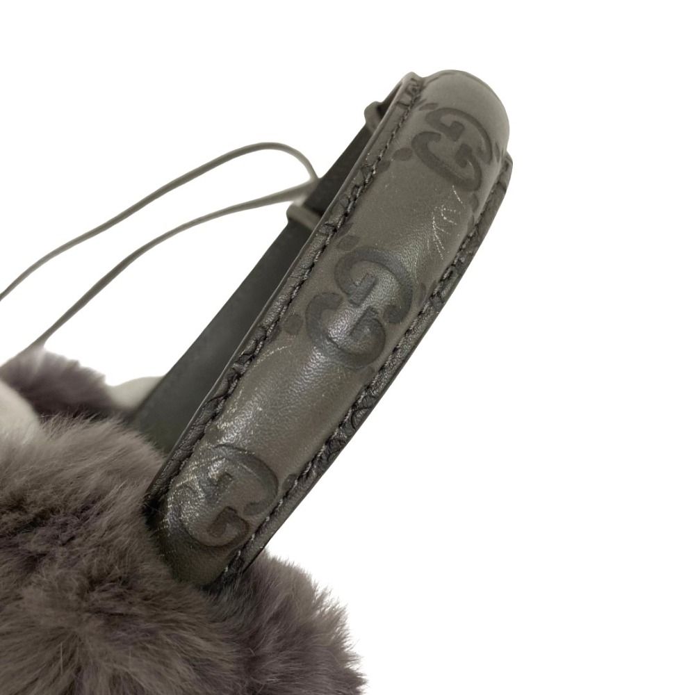 Gucci Guccissima Neck Strap Ear Muffs Gray — view 3