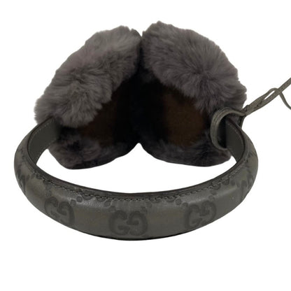 Gucci Guccissima Neck Strap Ear Muffs Gray — view 4