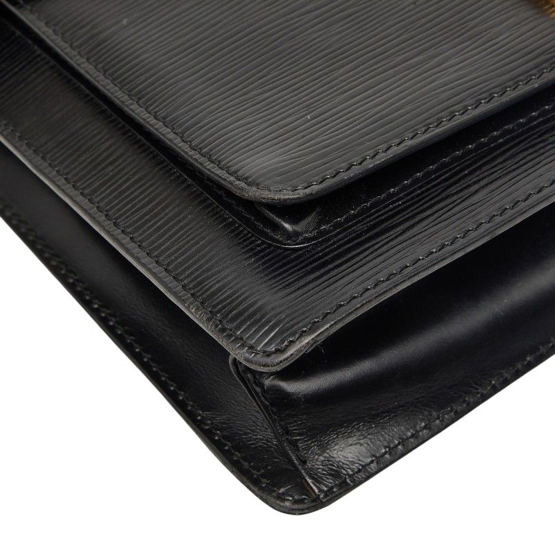 Louis Vuitton Epi Monceau 2-Way Shoulder Bag Noir Black Leather — view 5