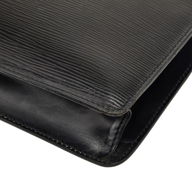 Louis Vuitton Epi Monceau 2-Way Shoulder Bag Noir Black Leather — view 6