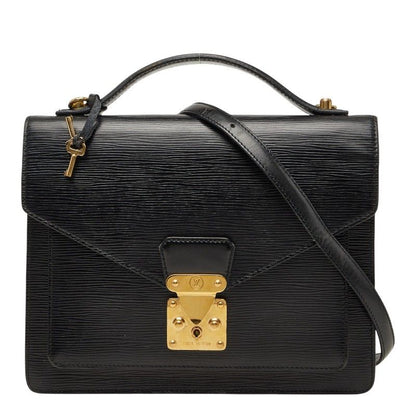 Louis Vuitton Epi Monceau 2-Way Shoulder Bag Noir Black Leather
