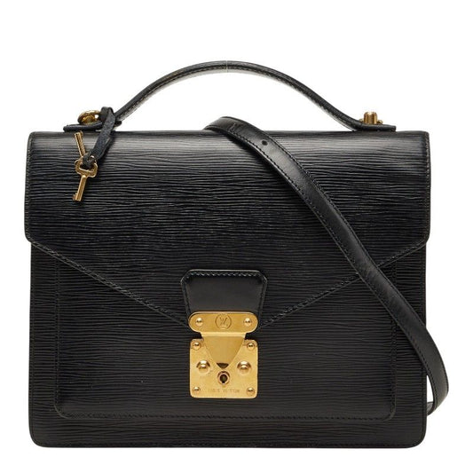 Louis Vuitton Epi Monceau 2-Way Shoulder Bag Noir Black Leather