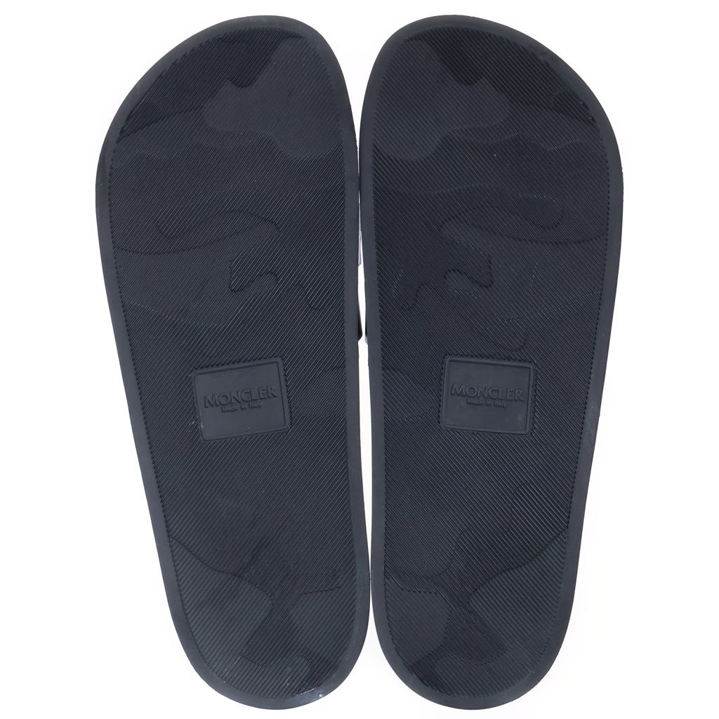 Moncler Tricolor Logo Rubber Sandals Black — view 5
