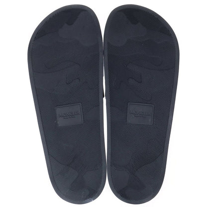 Moncler Tricolor Logo Rubber Sandals Black — view 5