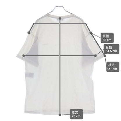 Balenciaga Front Logo Print Short Sleeve T-Shirt White — view 9