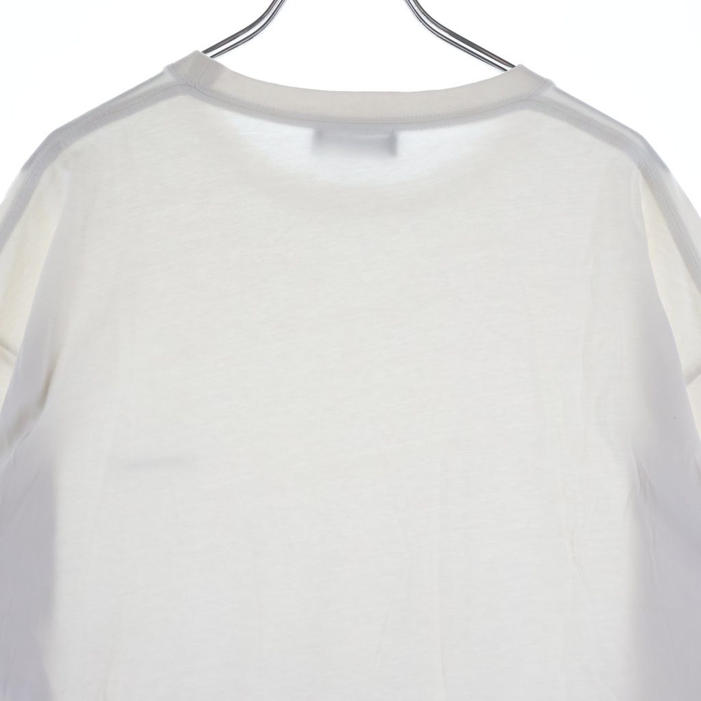 Balenciaga Front Logo Print Short Sleeve T-Shirt White — view 4
