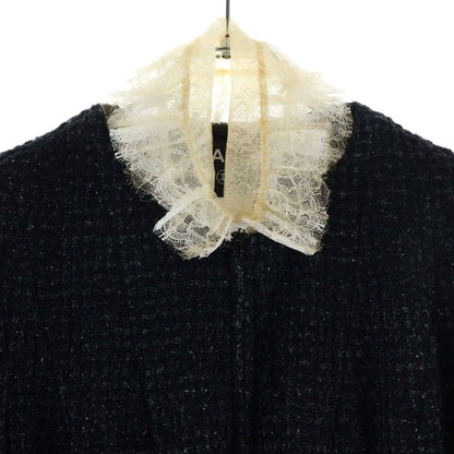 Chanel Tweed Jacket Black 38 Lace — view 3