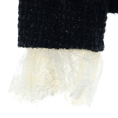 Chanel Tweed Jacket Black 38 Lace — view 5