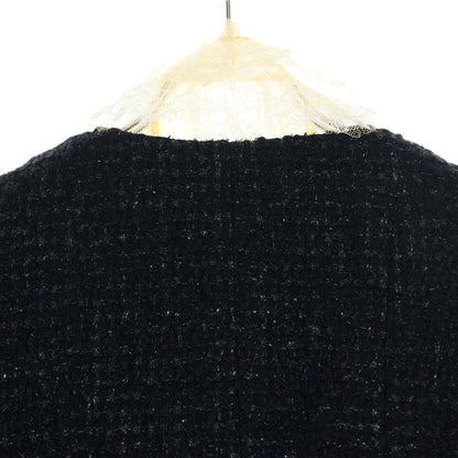 Chanel Tweed Jacket Black 38 Lace — view 4